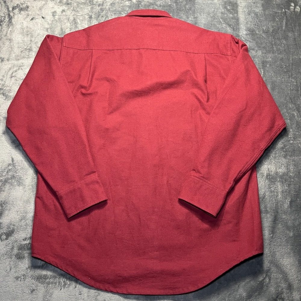 Vintage Cabela's Shirt Mens Medium Deerskin Soft Chamois Flannel Heavyweight Red - Picture 6 of 7